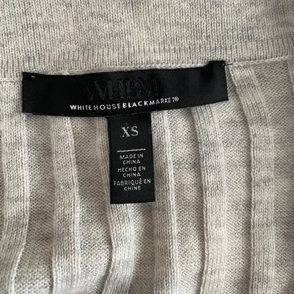 White House Black Market Women's Heather Grey Cardigan Sweater, Size XS   EUC - Picture 7 of 9